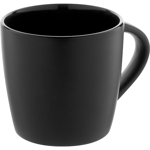 negro Taza de cerámica Greenock - negro