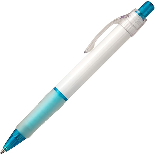 blu Penna promozionale Max White - light blue