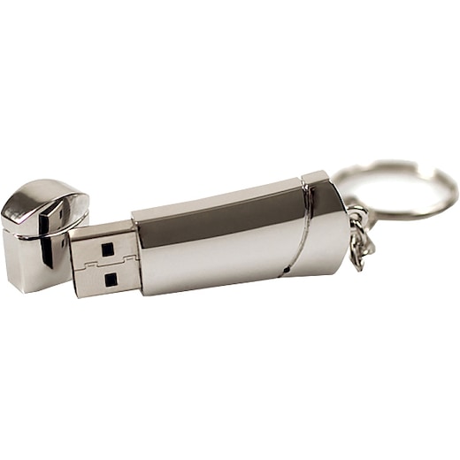 grå USB-minne Chrome - sølv