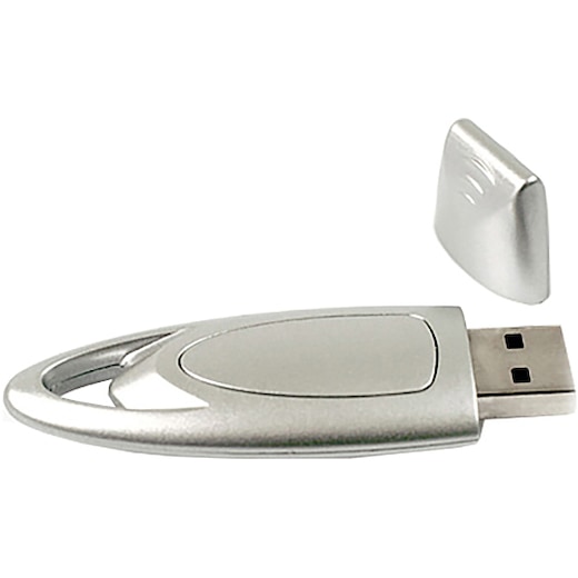 grå USB-minne Breeze - sølv