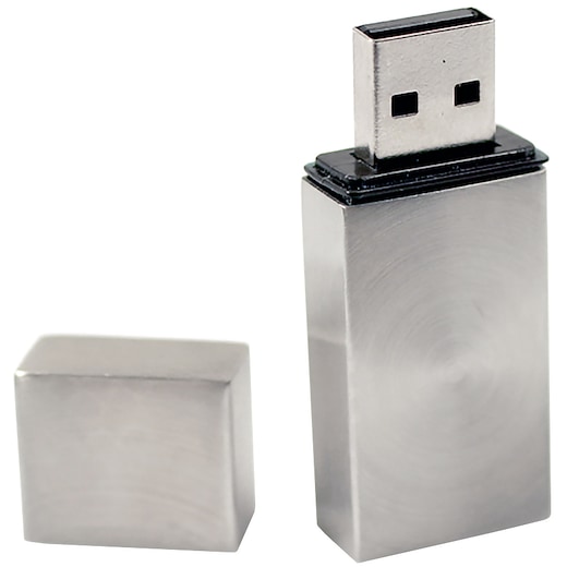 grå USB-minne Techno - sølv