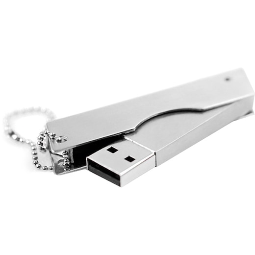 gris Memoria USB Drive - plateado