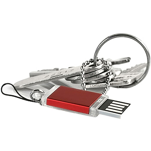 röd USB-minne Atom - röd
