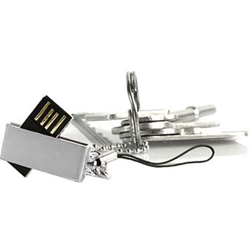 grå USB-minne Micro - silver