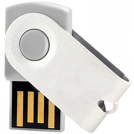 grå USB-minne Twist Mini - ljusgrå