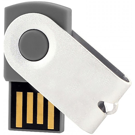 grå USB-minne Twist Mini - mörkgrå