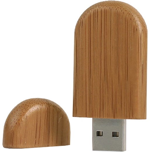brun USB-minne Woody - bambu