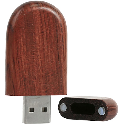 brun USB-minne Woody - rosenträ