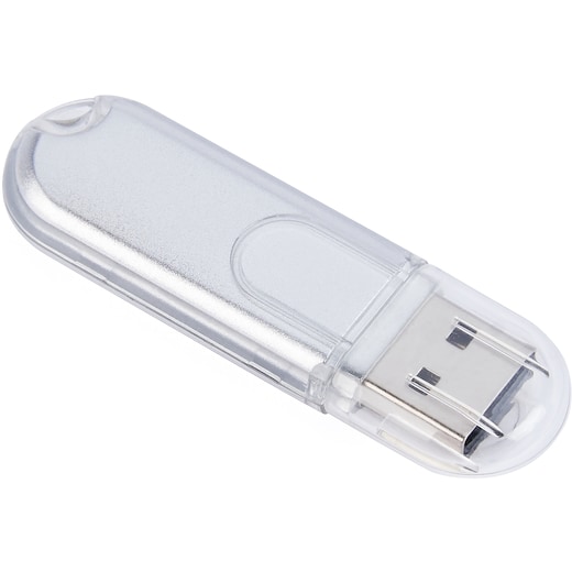 vit USB-minne Spectrum - transparent