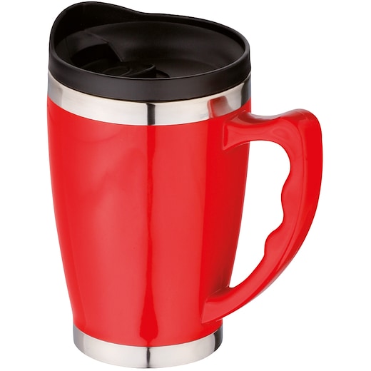 rouge Mug en métal Active - rouge