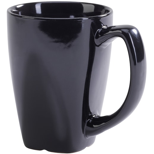 negro Taza de cerámica Lefkas - negro