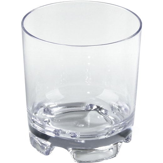 blanco Vaso de plástico Whiskey - incoloro