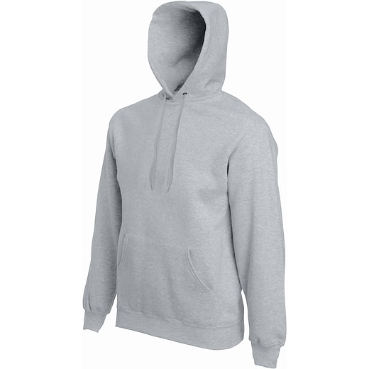 gris Fruit of the Loom Classic Hooded Sweat - heather grey