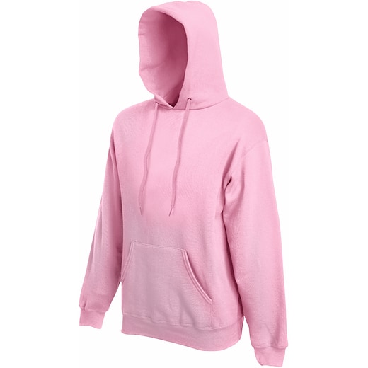 rosa Fruit of the Loom Classic Hooded Sweat - light pink