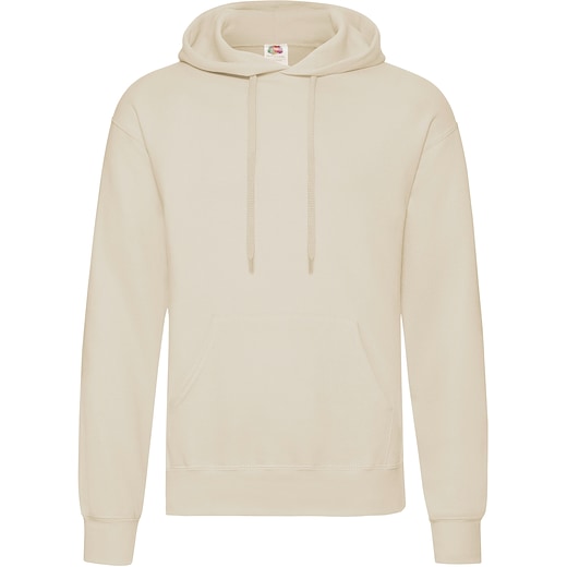 brun Fruit of the Loom Classic Hooded Sweat - natur