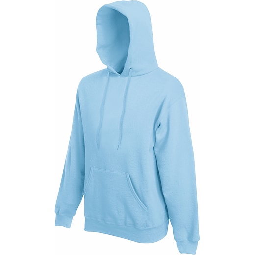 blå Fruit of the Loom Classic Hooded Sweat - sky