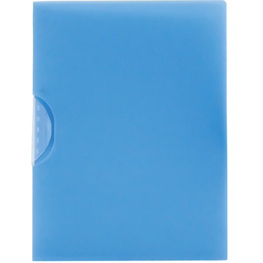 blå Plastikmappe Dymo - blå frosted