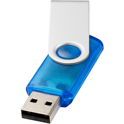 blå USB-minne Twist Clear - blue