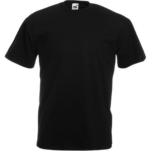 musta Fruit of the Loom Valueweight T - black