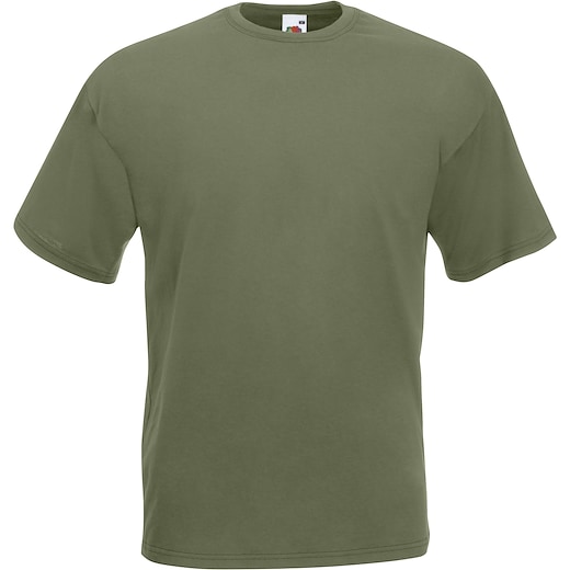 grön Fruit of the Loom Valueweight T - classic olive