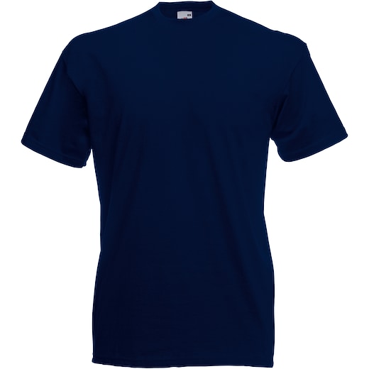 blå Fruit of the Loom Valueweight T - deep navy