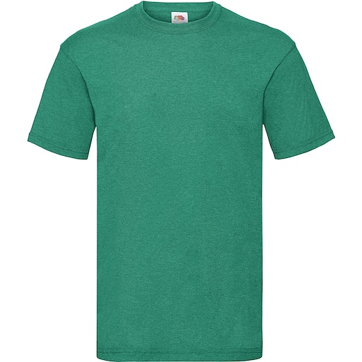 grøn Fruit of the Loom Valueweight T - retro heather green