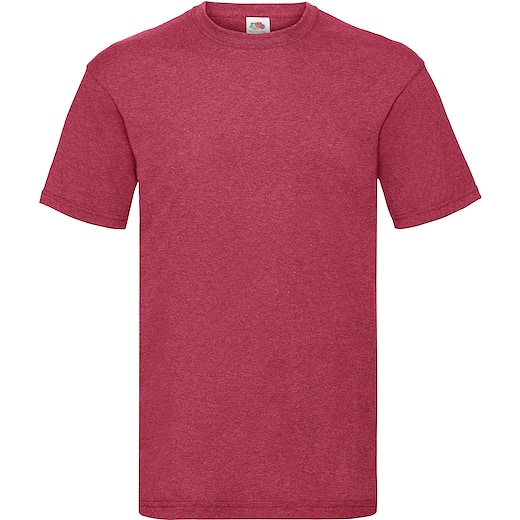 punainen Fruit of the Loom Valueweight T - vintage heather red