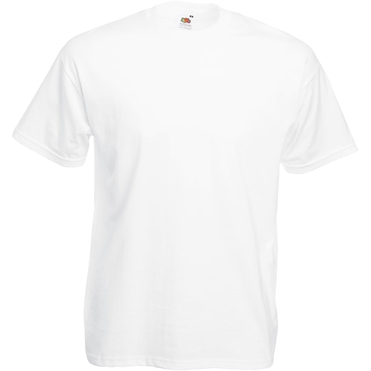 blanco Fruit of the Loom Valueweight T - blanco
