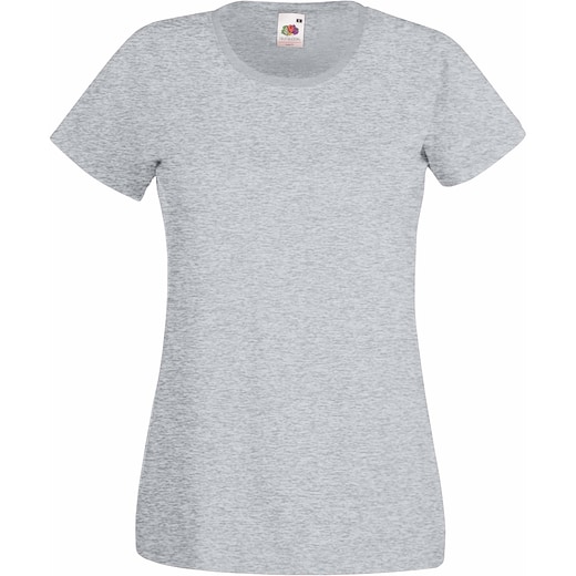 harmaa Fruit of the Loom Lady-fit Valueweight T - heather grey