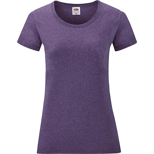 violet Fruit of the Loom Lady-fit Valueweight T - heather purple