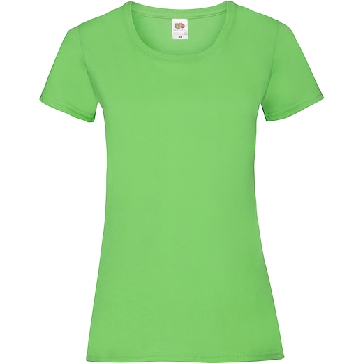 grøn Fruit of the Loom Lady-fit Valueweight T - lime