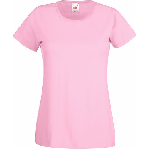 pinkki Fruit of the Loom Lady-fit Valueweight T - light pink