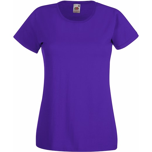 violetti Fruit of the Loom Lady-fit Valueweight T - purple