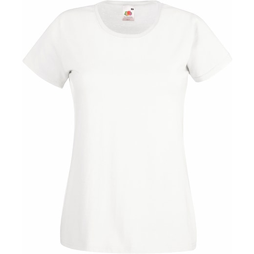 hvid Fruit of the Loom Lady-fit Valueweight T - white