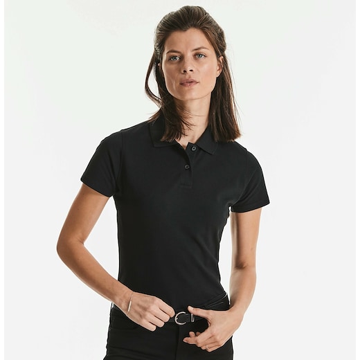 musta Russell Ladies Polo 569F - black