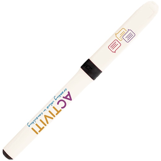 hvit Bic Grip Roller Chrome - white