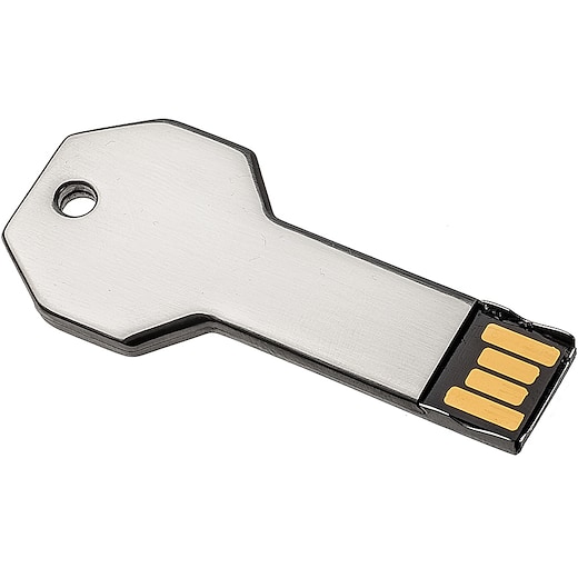 gris Memoria USB Squared - plateado