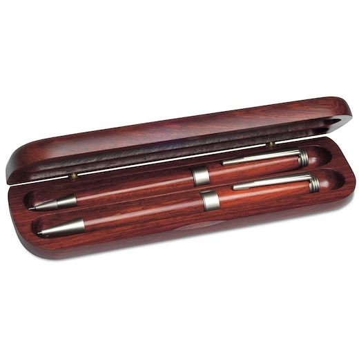 marrón Set de bolígrafos Inglewood - madera