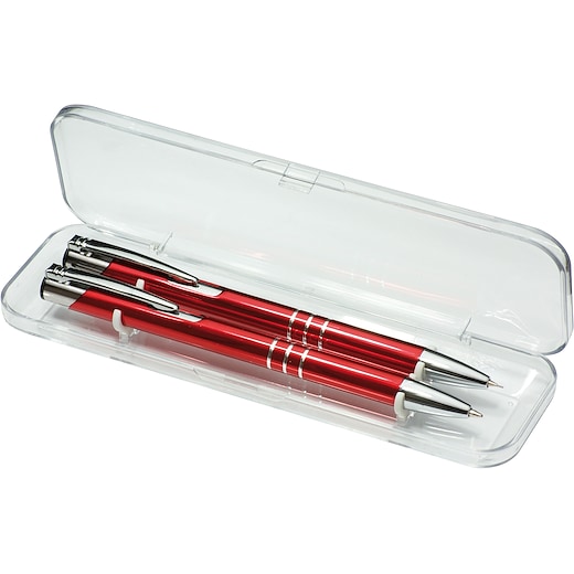 rojo Set de bolígrafos Kaleb - rojo