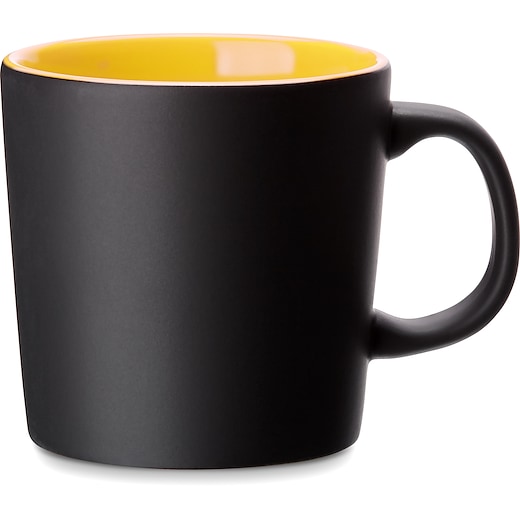 keltainen Keramiikkamuki Cava Black - keltainen