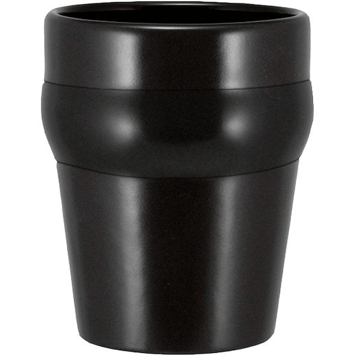 negro Taza de cerámica Kronos - negro/ negro