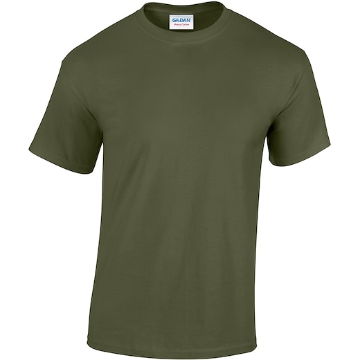 vihreä Gildan Heavy Cotton - military green