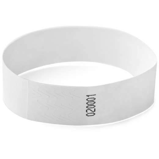 hvit Festivalbånd Tyvek 19 mm - hvit