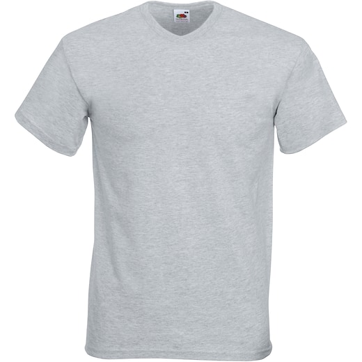 gris Fruit of the Loom Valueweight T V-Neck Men - heather grey