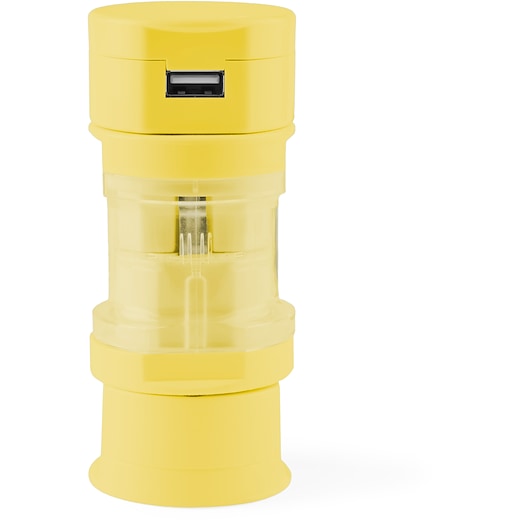 Reiseadapter Universal - gul