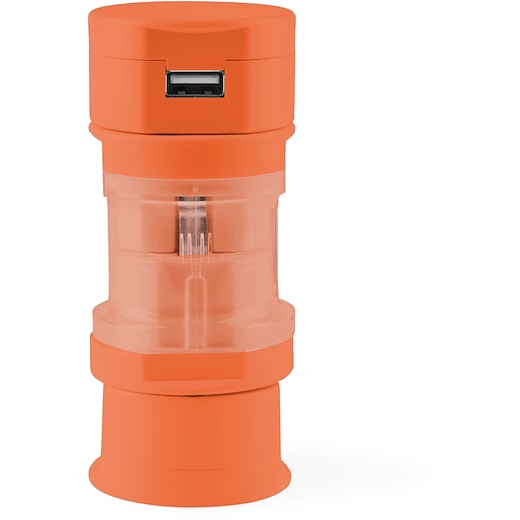 Reiseadapter Universal - oransje
