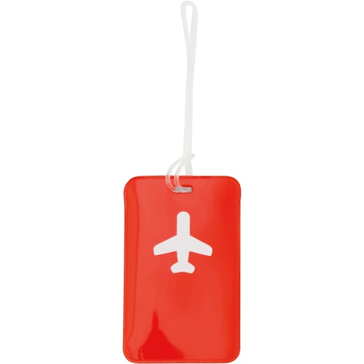 rosso Etichetta per bagagli Plane - rosso