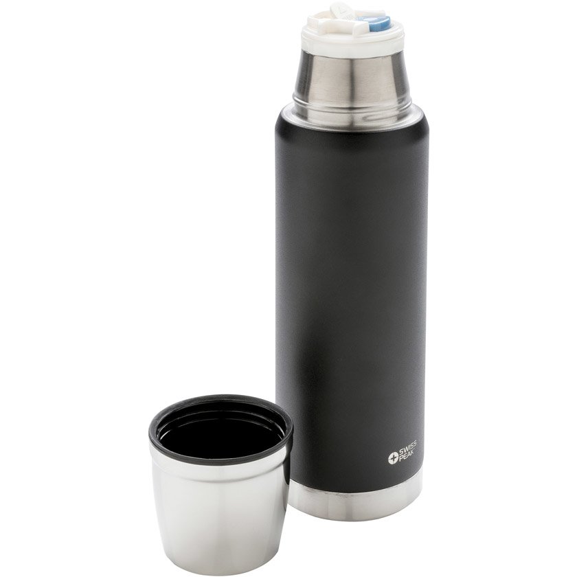 Edelstahl Thermoskanne 0,5 l Farbe schwarz inklusive Gravur